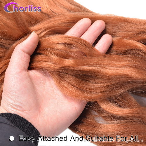 Wholesale New Arrival Customized Color Synthetic Braiding Hair Crochet Hair Extensions 24inch Spiral Curl Loose Wave Bulk Hair
